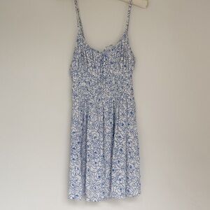 Faithfull the Brand • Blue and White Floral Dress
